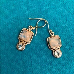 Precious princess Moonstone ensconced by sterling.